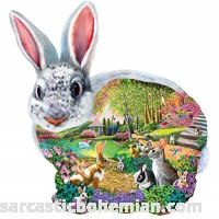 SunsOut Bunny Hollow Shaped 1000 Piece Jigsaw Puzzle Easter Theme  B01DMTPRWG
